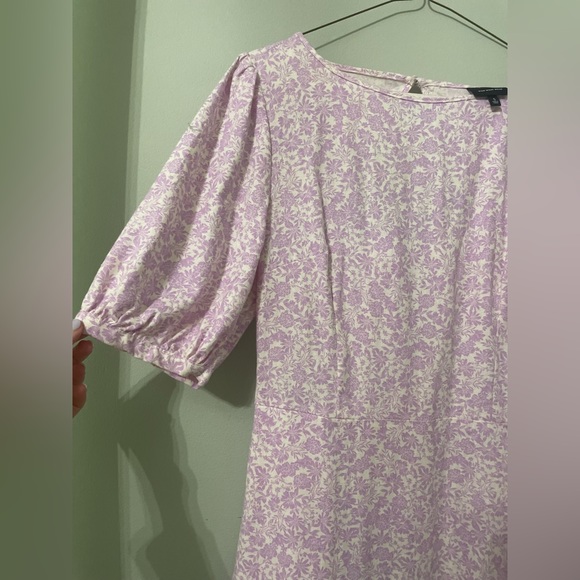 Lilac and white floral midi dress - Picture 2 of 4